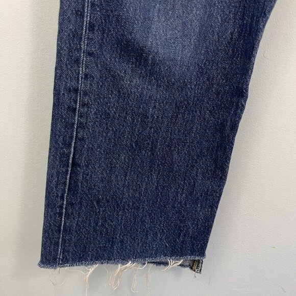 Levis Premium Wedgie Straight Jeans Blue Womens 26 Button Fly Raw Hem - Picture 5 of 15